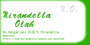 mirandella olah business card